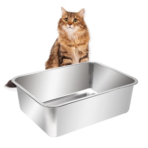 large stainless steel litter box|stainless steel litter box huge.